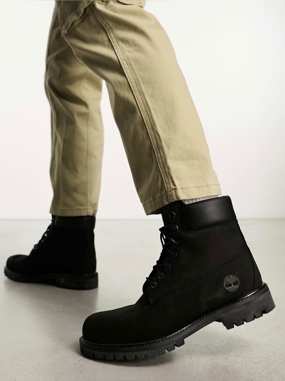 Timberland  6 inch Black Leather Boot